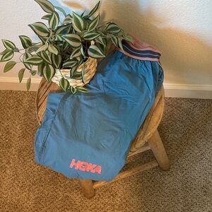 HOKA windbreaker pants. Athletic running workout wear